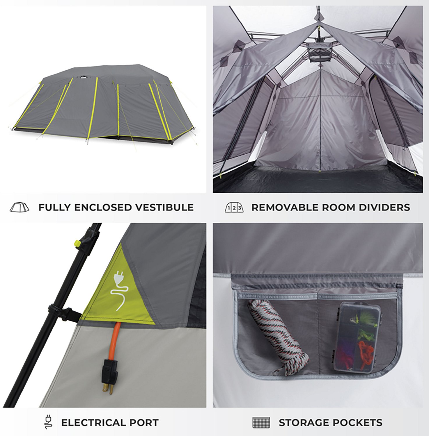 CORE Equipment Instant Cabin 12 Person Tent with Full Rainfly - view number 5