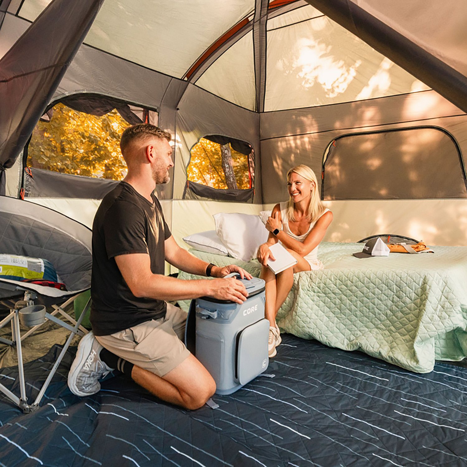 CORE Equipment Straight Wall Cabin 12 Person Tent with Full Rainfly - view number 7