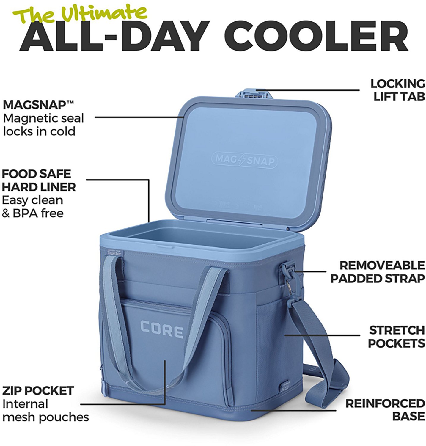 CORE Equipment FlipBack 24 Can No-Zip Box Cooler - view number 3