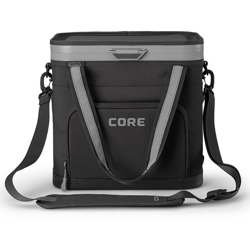 CORE FlipBack No-Zip Magnetic 24-Can Soft Cooler - Charcoal