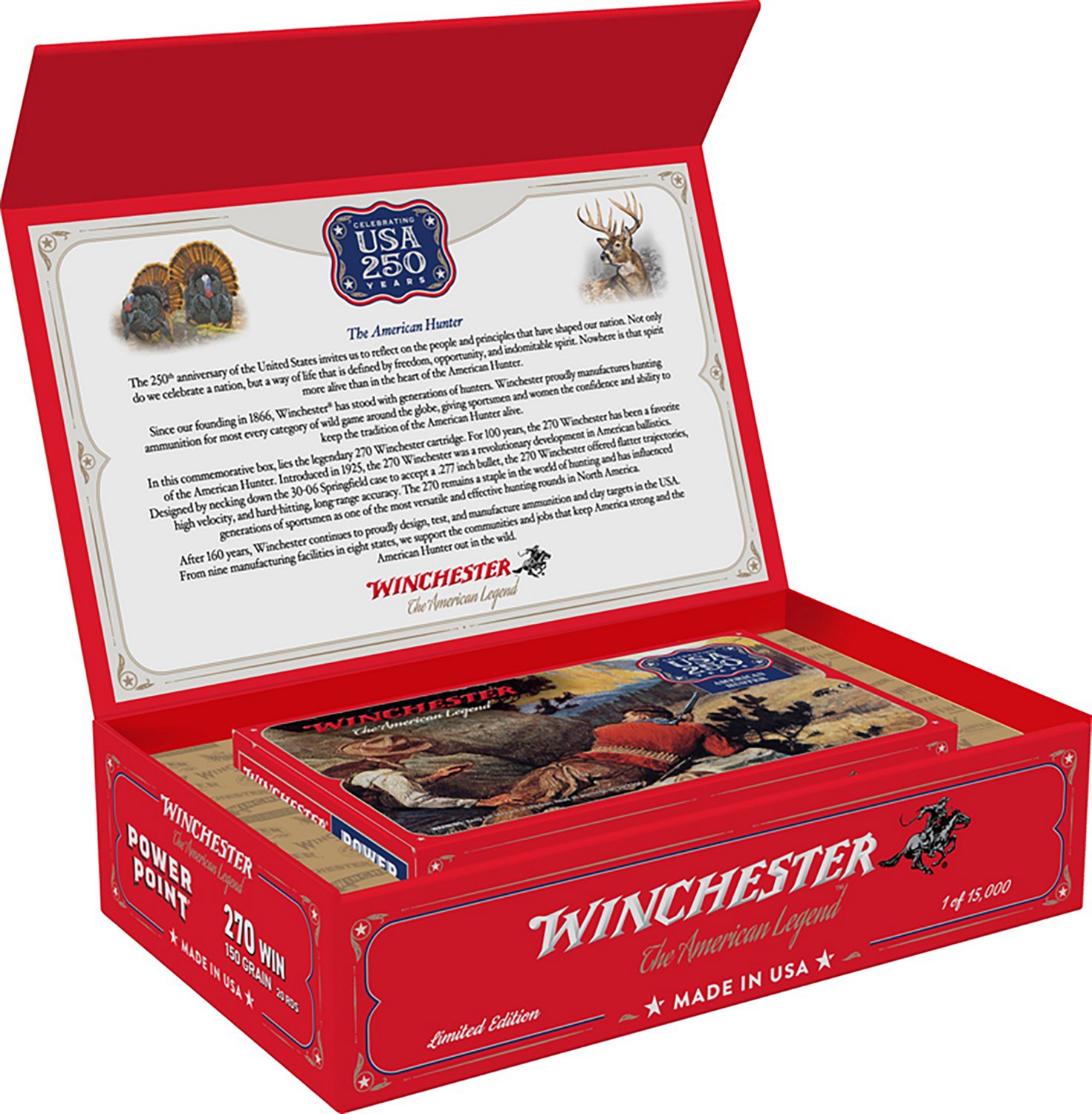 Winchester Power-Point 250th Anniversary Edition .270 Winchester 150-Grain Centerfire Rifle Ammunition - 20 Rounds - view number 2