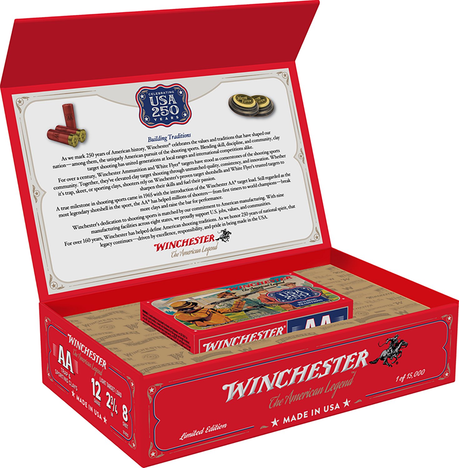 Winchester USA 250 Years Building Traditions 12 Gauge Shotshells - 10 Rounds