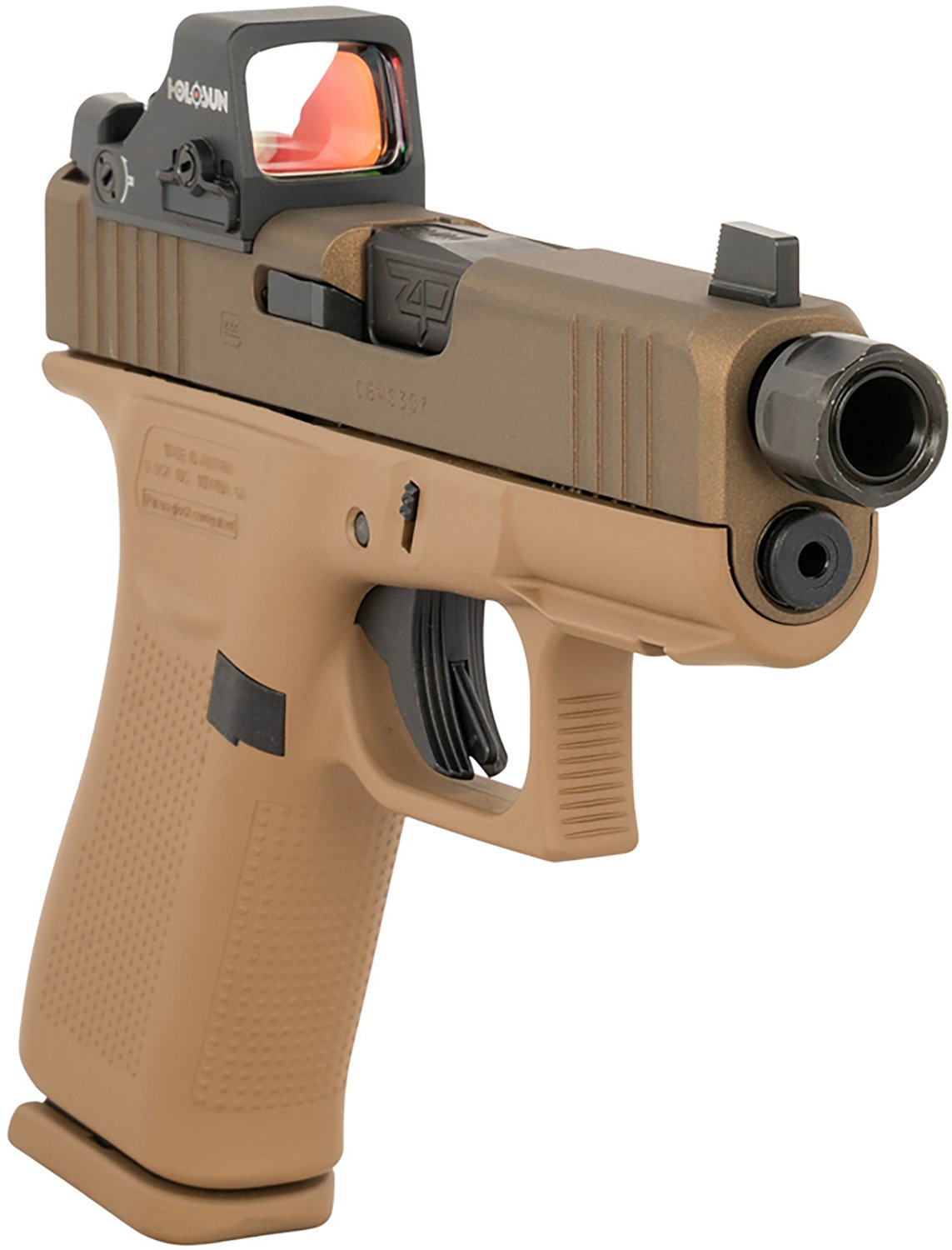 GLOCK 43X MOS 9mm Double Action Pistol with Holosun HS 407K Red Dot - view number 3