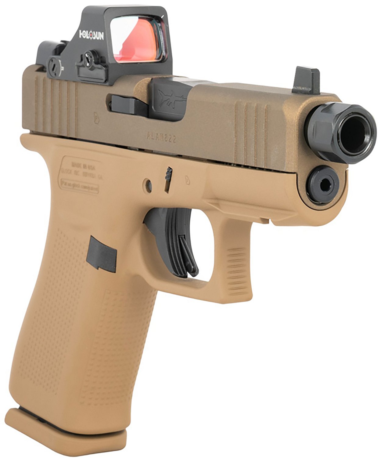 GLOCK 43X MOS 9mm Double Action Pistol with Holosun HS 407K Red Dot - view number 3