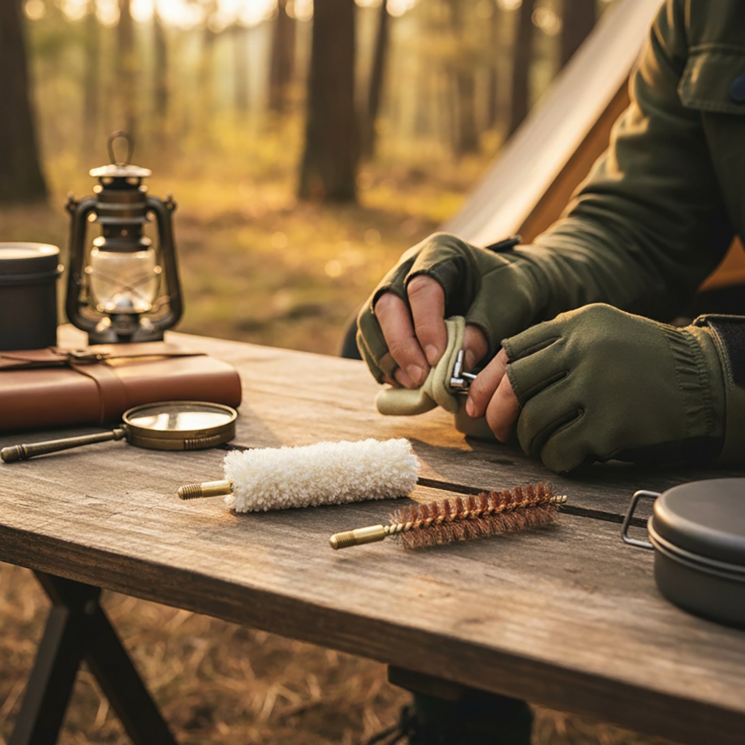 Traditions .50 Caliber Bronze Bristle Bore Brush and Cotton Swab Set - view number 2