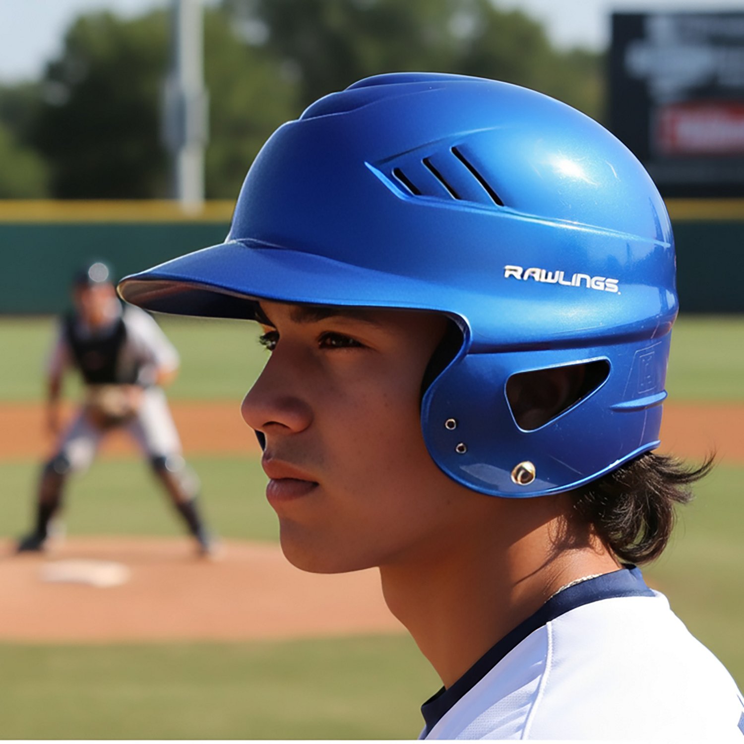 Rawlings Adults' Coolflo Metallic Baseball Batting Helmet                                                                        - view number 4