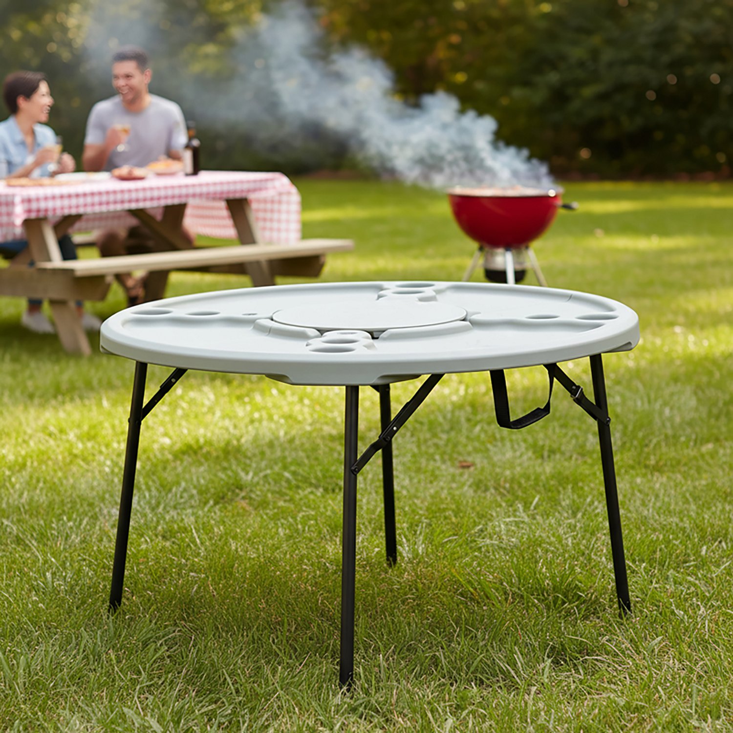 Academy Sports + Outdoors 4 ft Round Folding Cookout Table | Academy