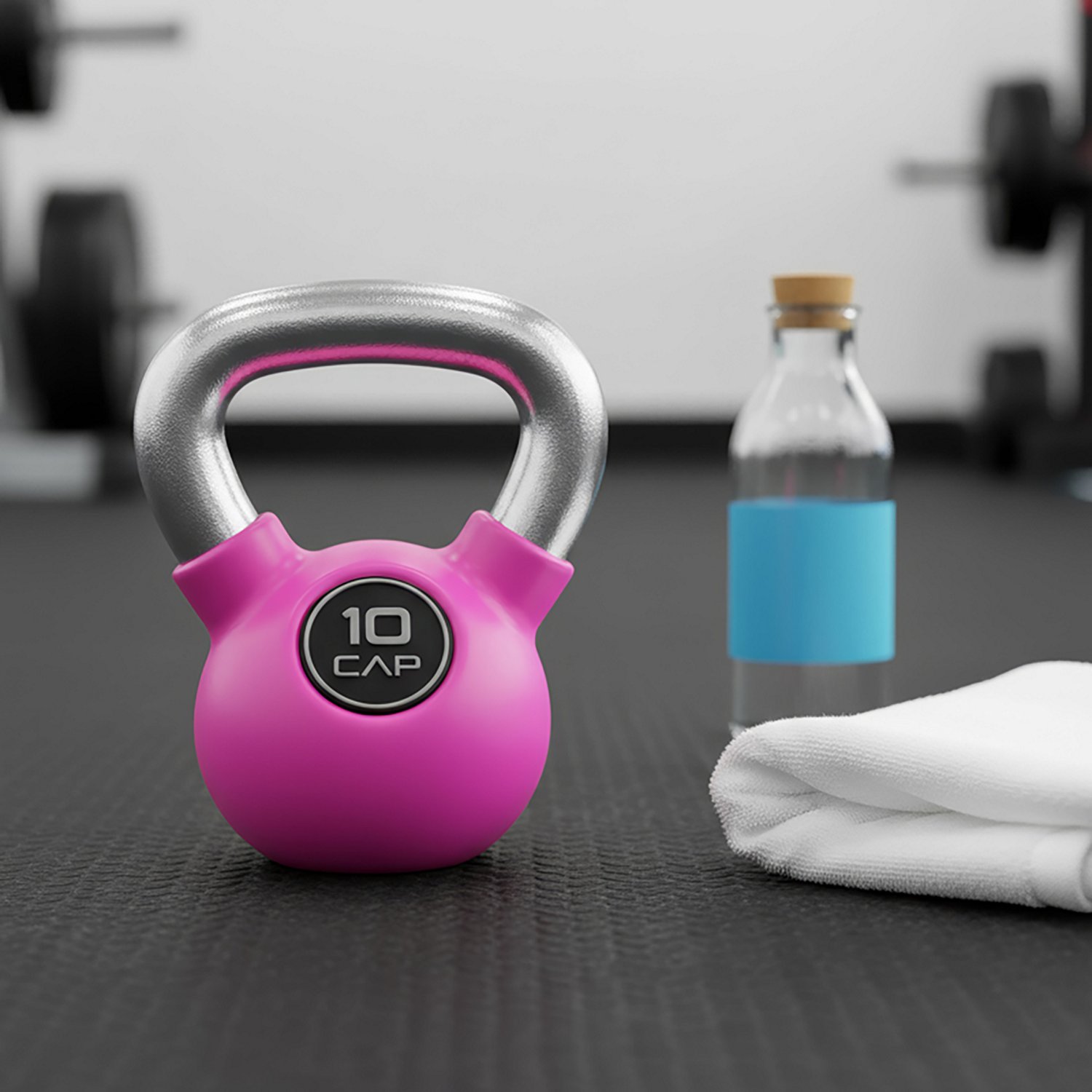 CAP Barbell Rubber-Coated 10 lb. Kettlebell with Chrome Handle - view number 2