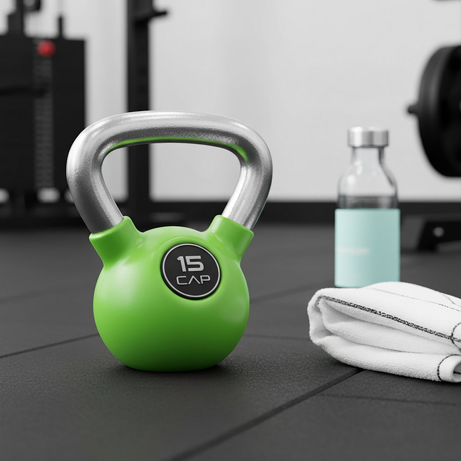 CAP Barbell Rubber-Coated 15 lb. Kettlebell with Chrome Handle - view number 2