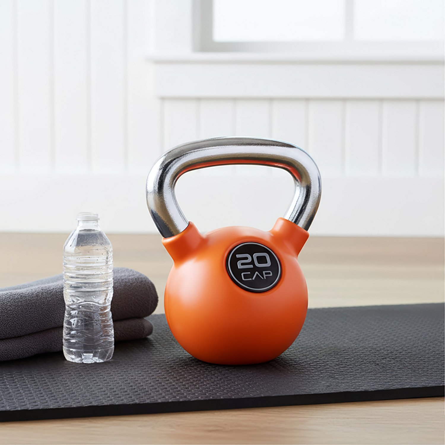 CAP Barbell Rubber-Coated 20 lb. Kettlebell with Chrome Handle - view number 2