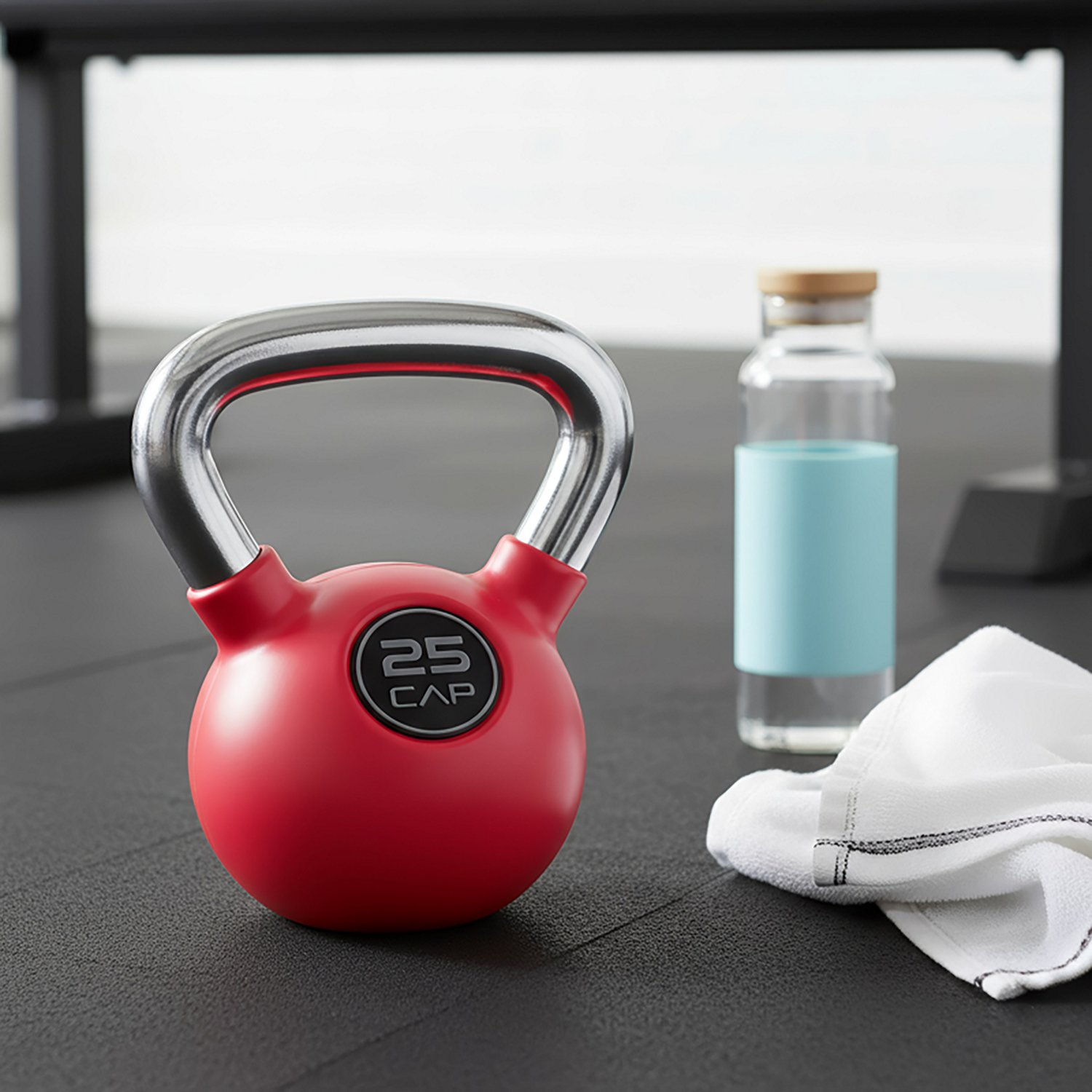 CAP Barbell Rubber-Coated 25 lb. Kettlebell with Chrome Handle - view number 2