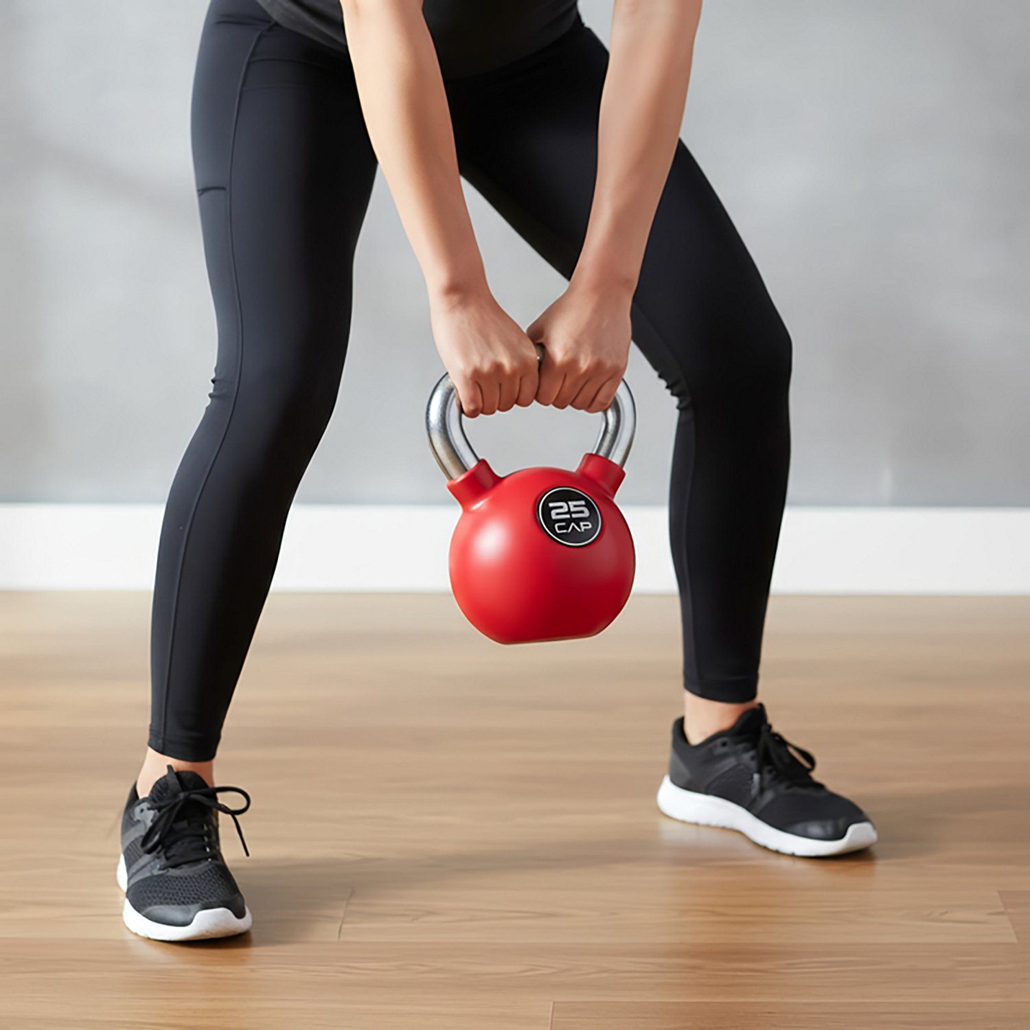 CAP Barbell Rubber-Coated 25 lb. Kettlebell with Chrome Handle - view number 3