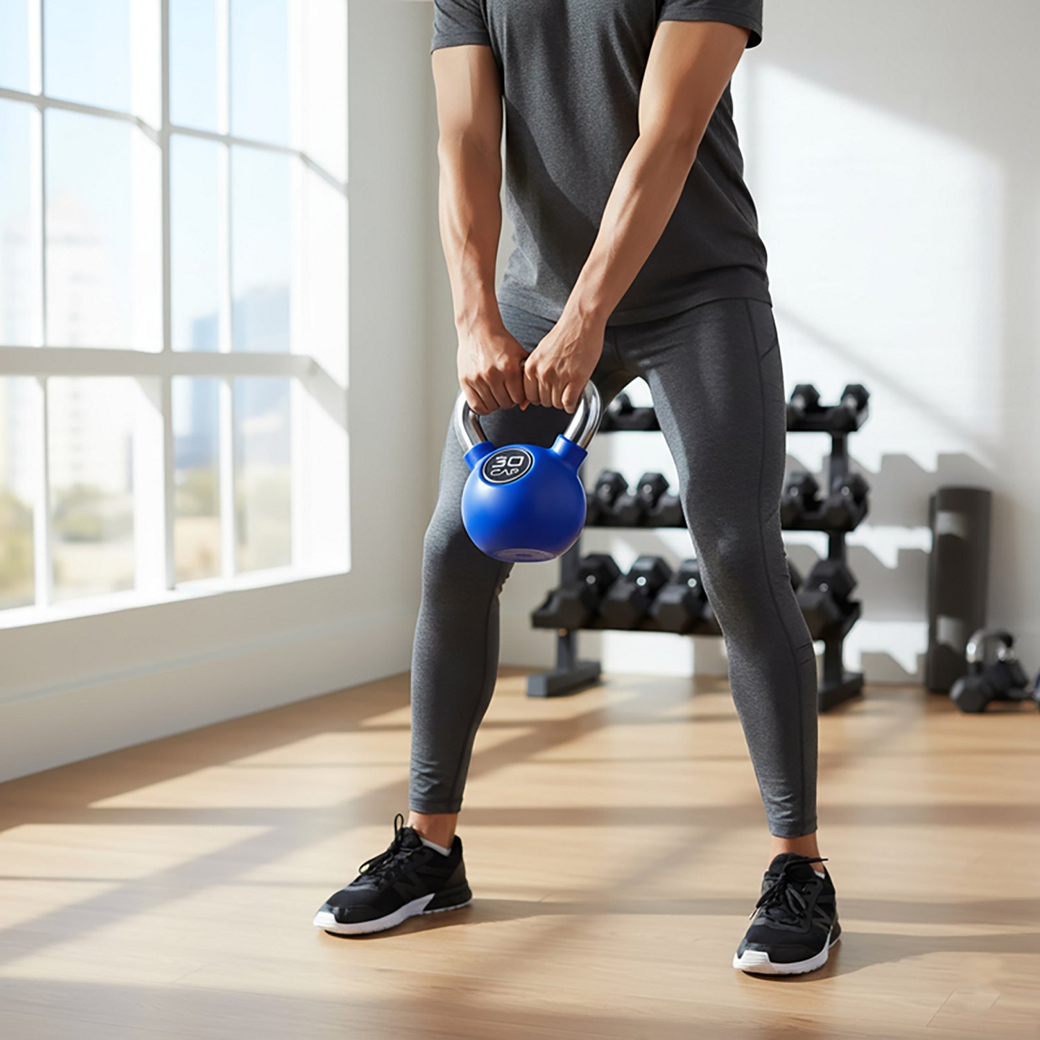 CAP Barbell Rubber-Coated 30 lb. Kettlebell with Chrome Handle - view number 3