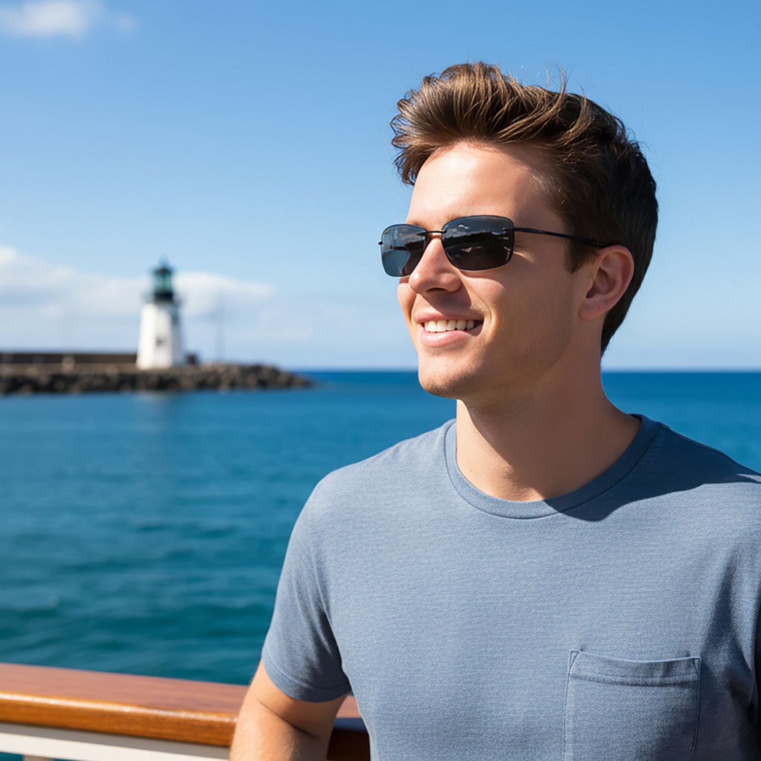 Maui Jim Adults' Lighthouse Polarized Sunglasses                                                                                 - view number 3