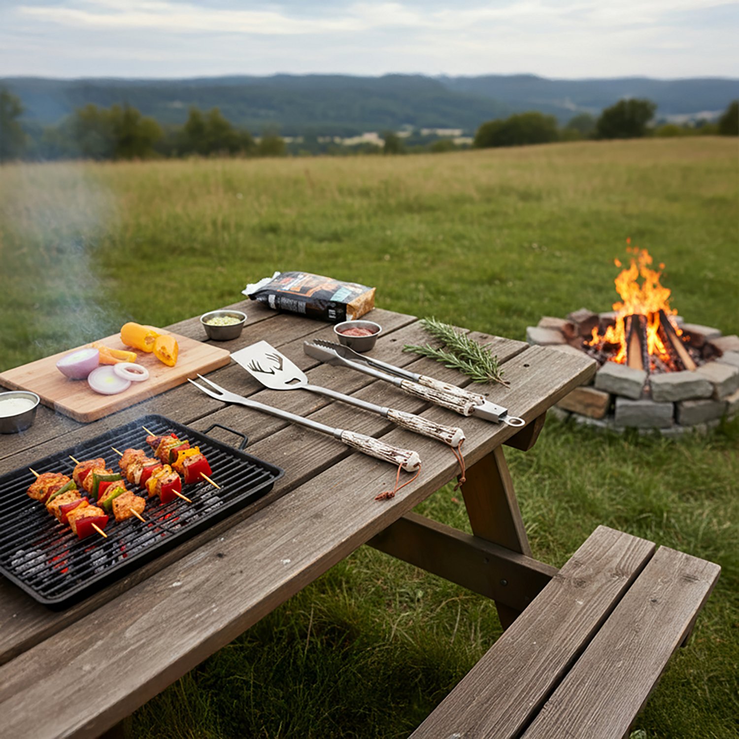 Outdoor Gourmet Antler 3-Piece Barbecue Tool Set                                                                                 - view number 2