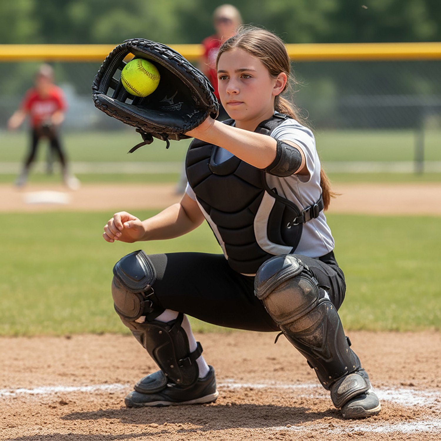 Mizuno Girls' Prospect 32.5 in Fast-Pitch Softball Catcher's Mitt - view number 4