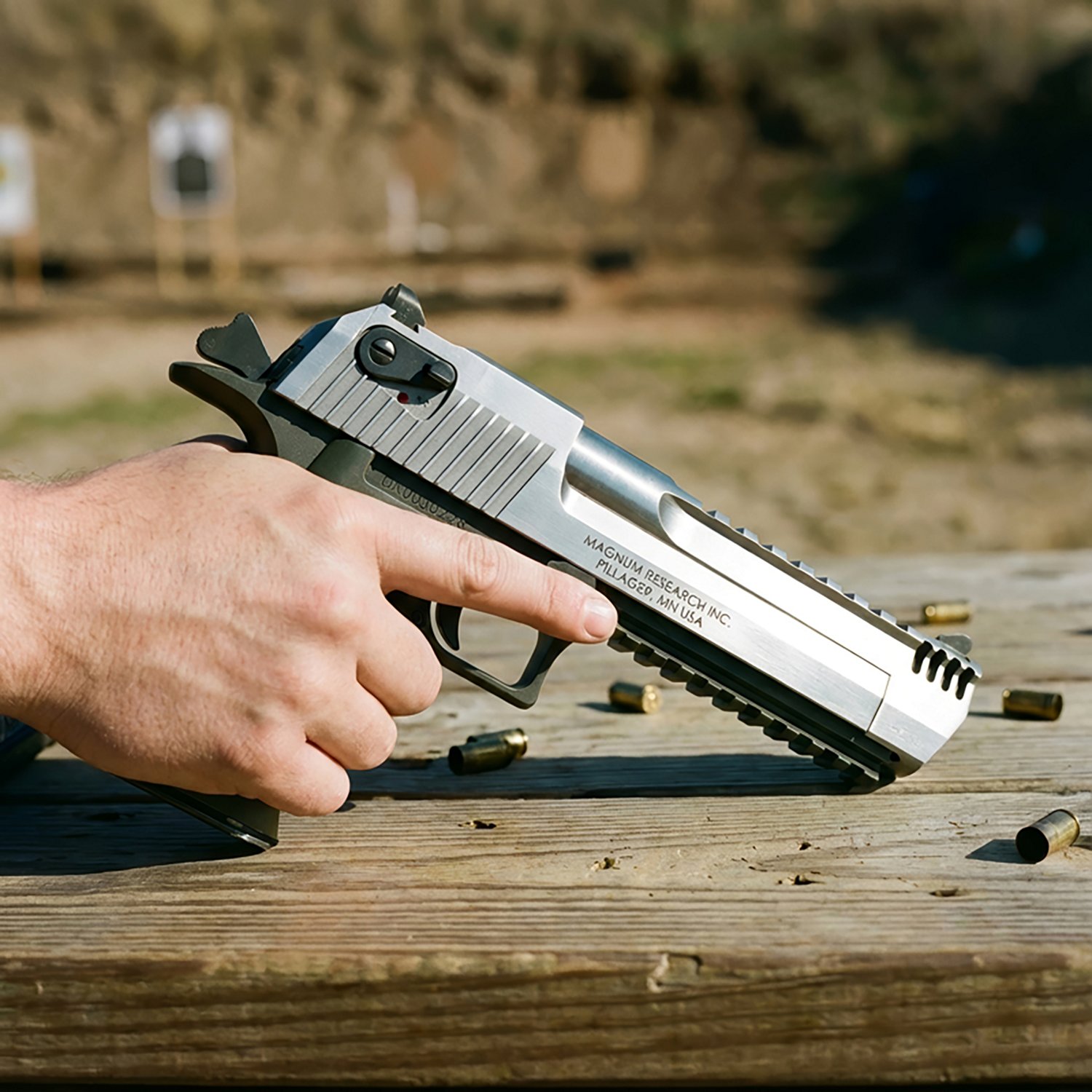 Magnum Research Desert Eagle Mark XIX Stainless/Blk 44 MAG Full-Size 8-Round Pistol                                              - view number 2