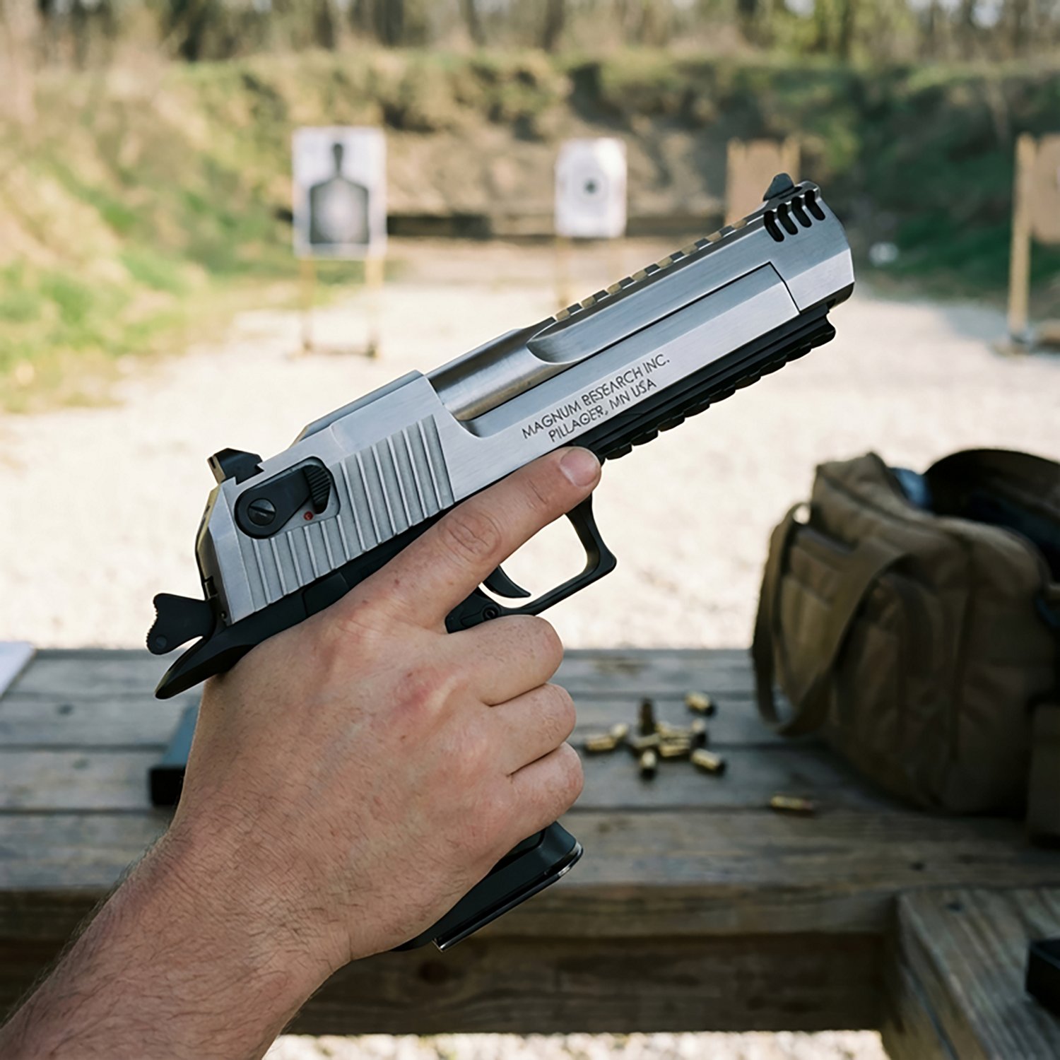 Magnum Research Desert Eagle Mark XIX Stainless/Blk 44 MAG Full-Size 8-Round Pistol                                              - view number 3