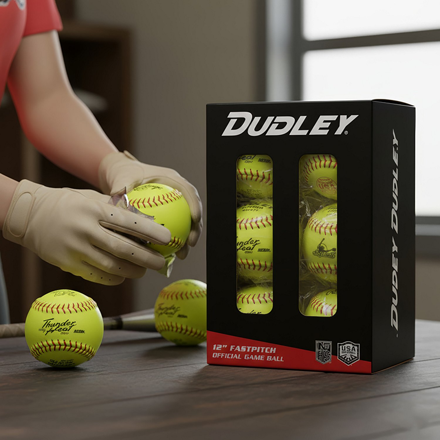Dudley Thunder Heat 12 in ASA/NFHS Fast-Pitch Softballs 6-Pack - view number 4