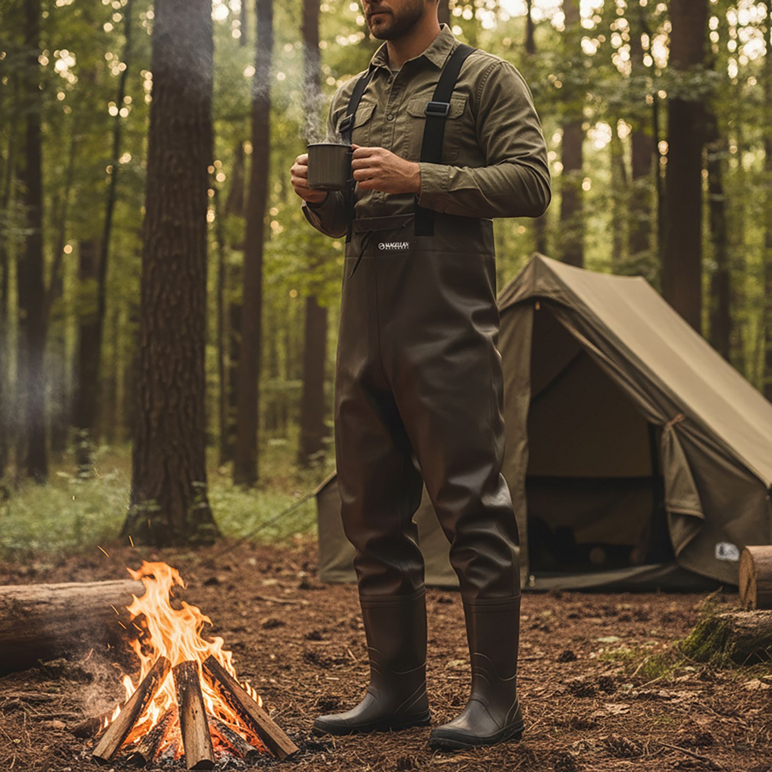 Magellan Outdoors Men's Rubber Chest Bootfoot Waders - view number 2