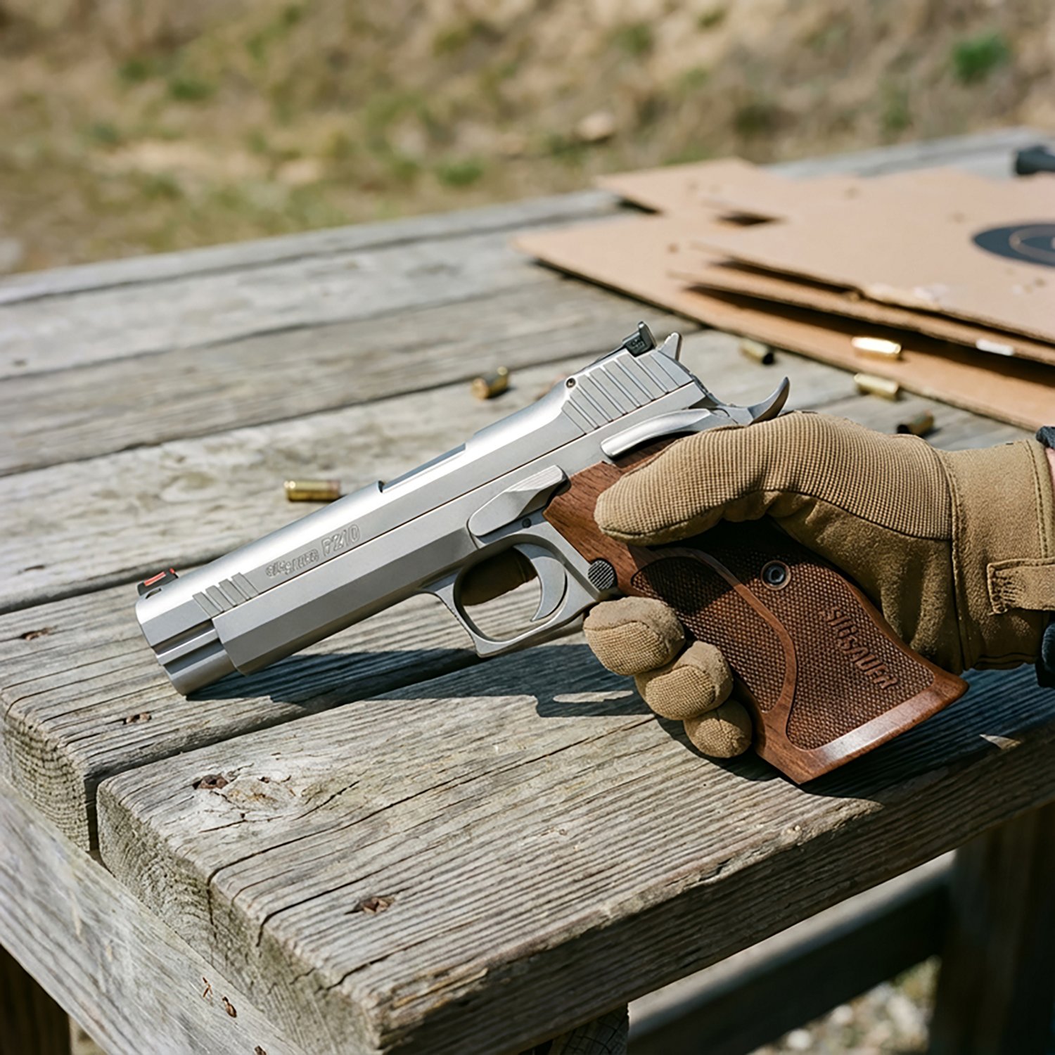 Sig Sauer P210 Target Walnut 9mm Full-Sized 8-Round Pistol - view number 2