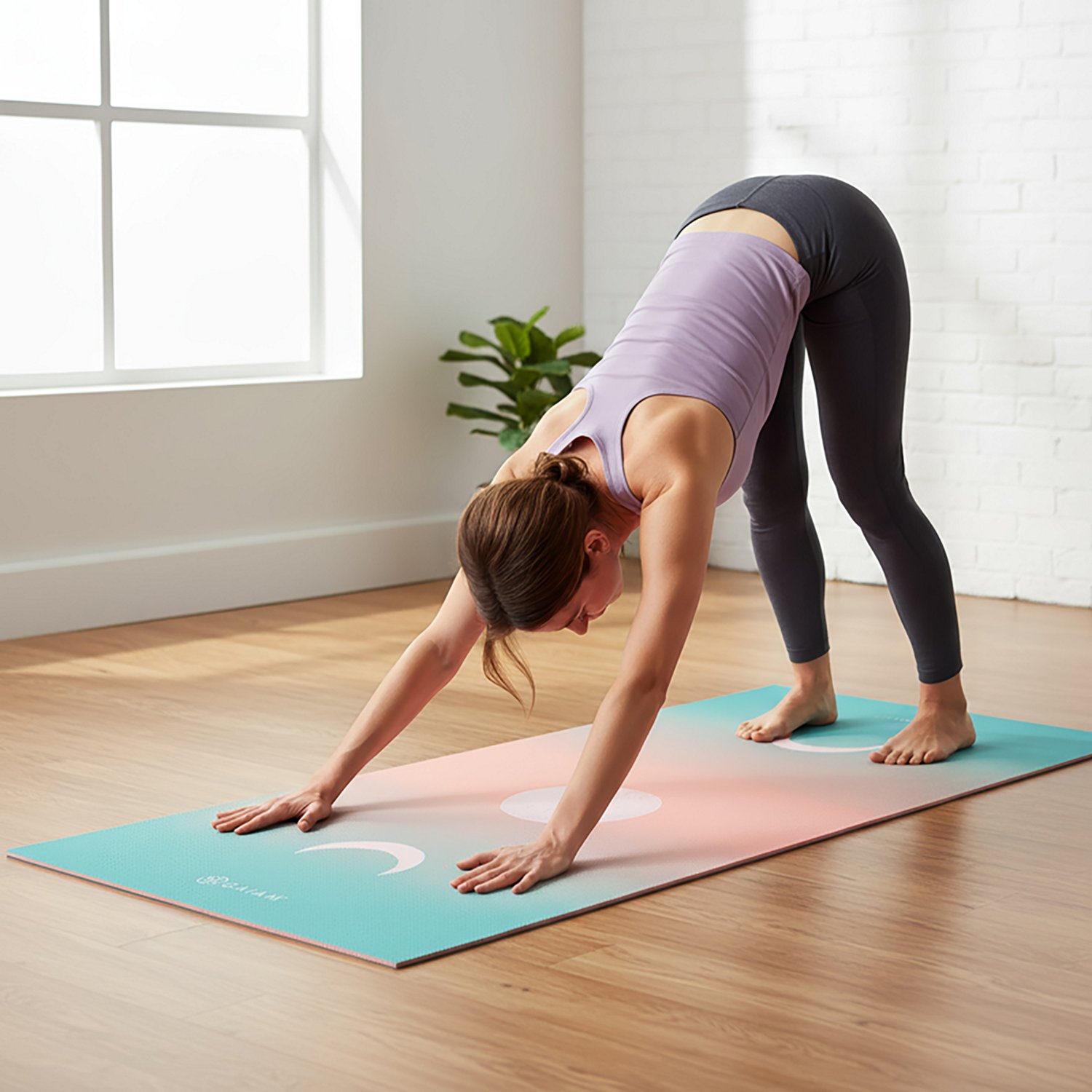 Gaiam Reversible Aubergine Swirl 24 x 68 x 0.24 in Yoga Mat                                                                      - view number 5