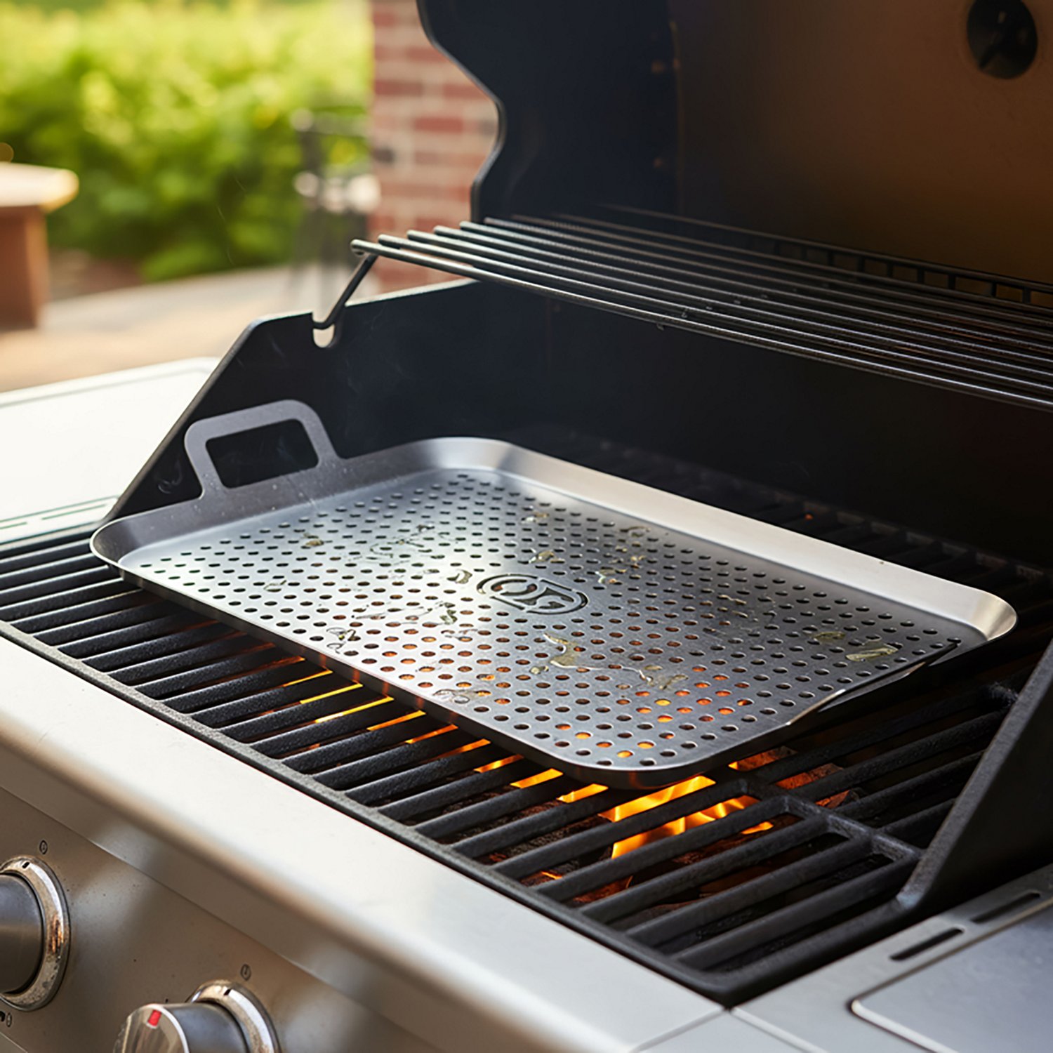 Outdoor Gourmet Stainless-Steel Grill Topper - view number 2