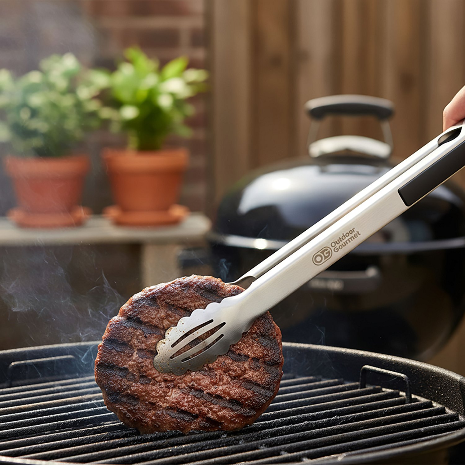 Outdoor Gourmet Deluxe Stainless-Steel Tongs - view number 4