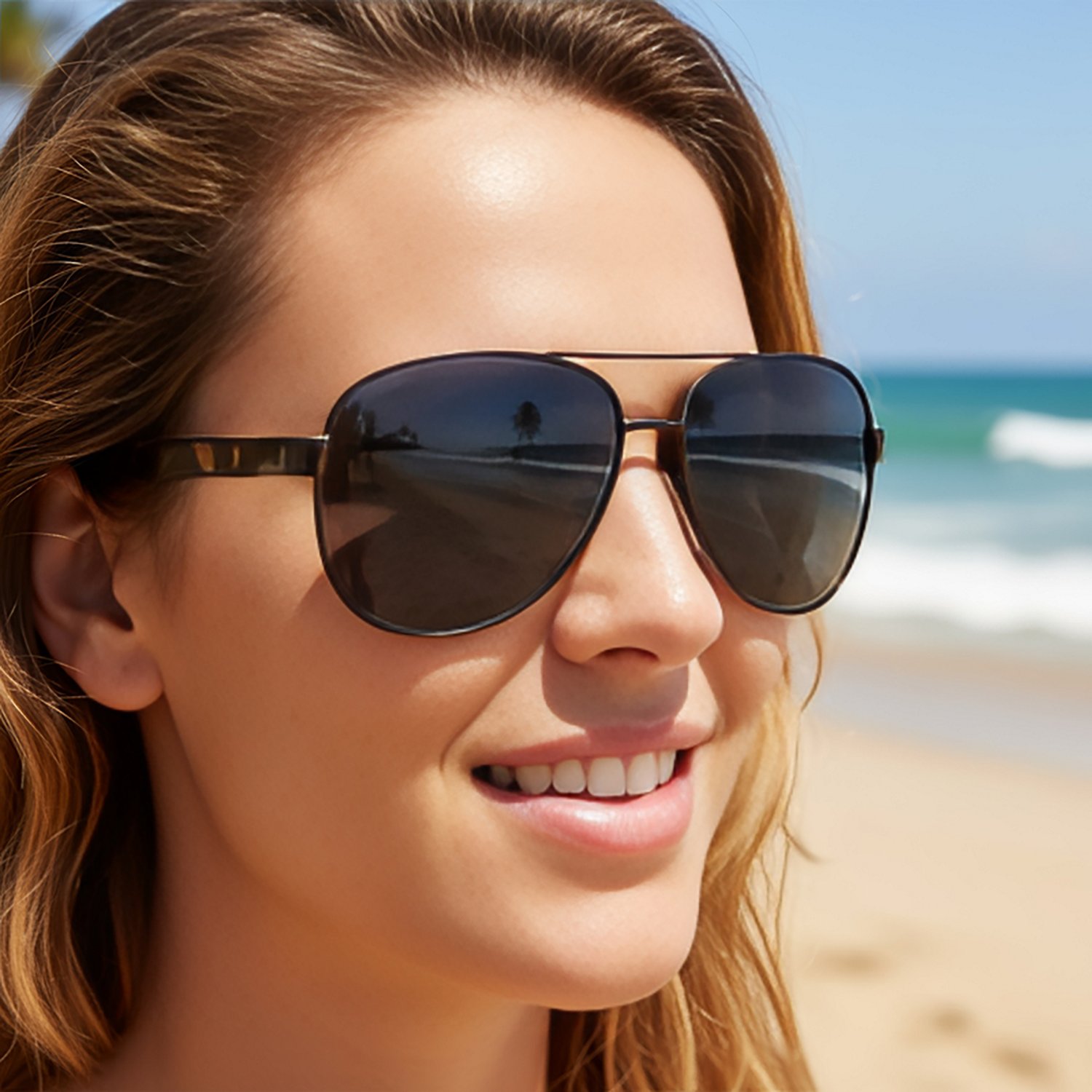 Maverick Polarized Lifestyle Classic Metal Aviator Sunglasses - view number 4