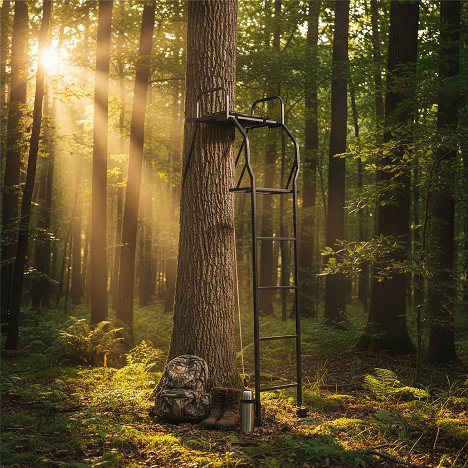 Big Game Treestands The Warrior Pro 16 ft Ladder Stand - view number 2