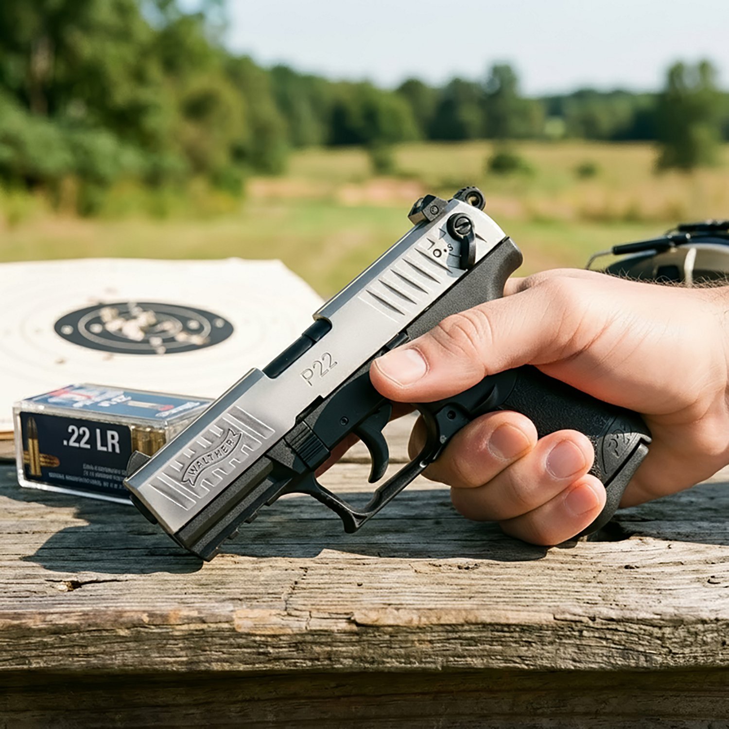 Walther Arms P22 Q Nickel .22 LR Pistol - view number 2