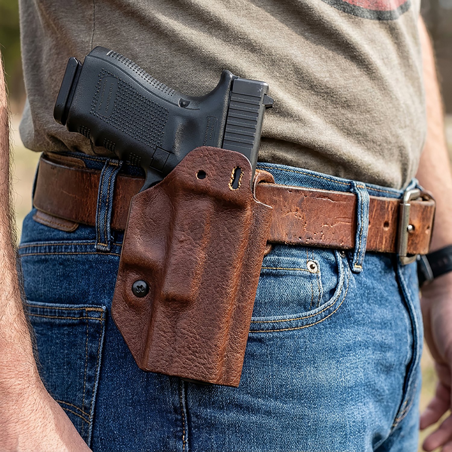 Mission First Tactical Leather Hybrid Glock 19/23/44 IWB Holster - view number 3