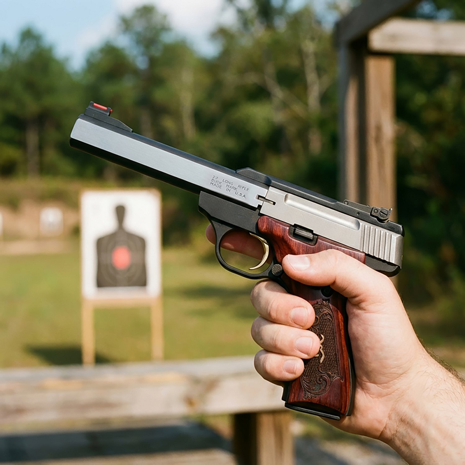 Browning Buck Mark Medallion Rosewood .22 LR Rimfire Pistol - view number 3