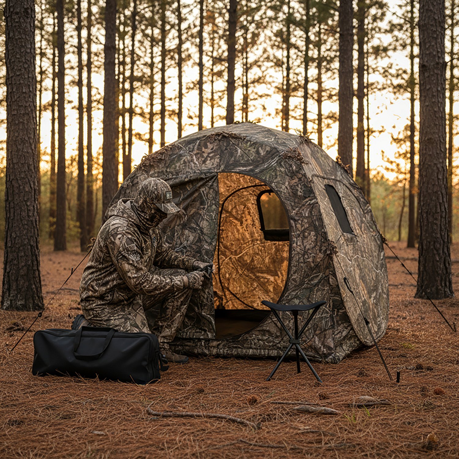 Ameristep Doghouse Blind with Tripod Stool - view number 2
