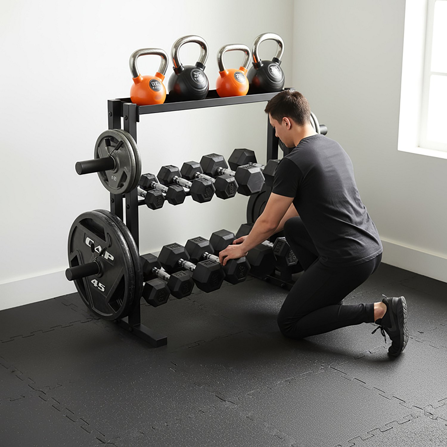 CAP Barbell 3-Tier Horizontal Free Weight Rack                                                                                   - view number 5