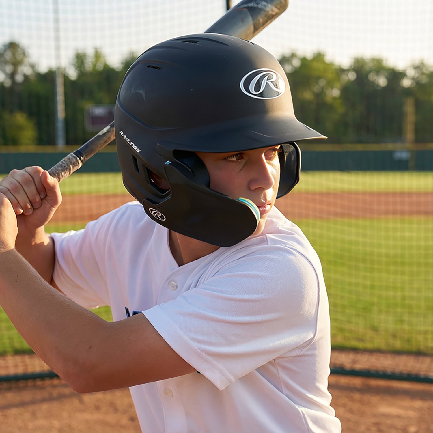 Rawlings Senior Matte Mach Adjust 1Tone LHB Helmet - view number 4