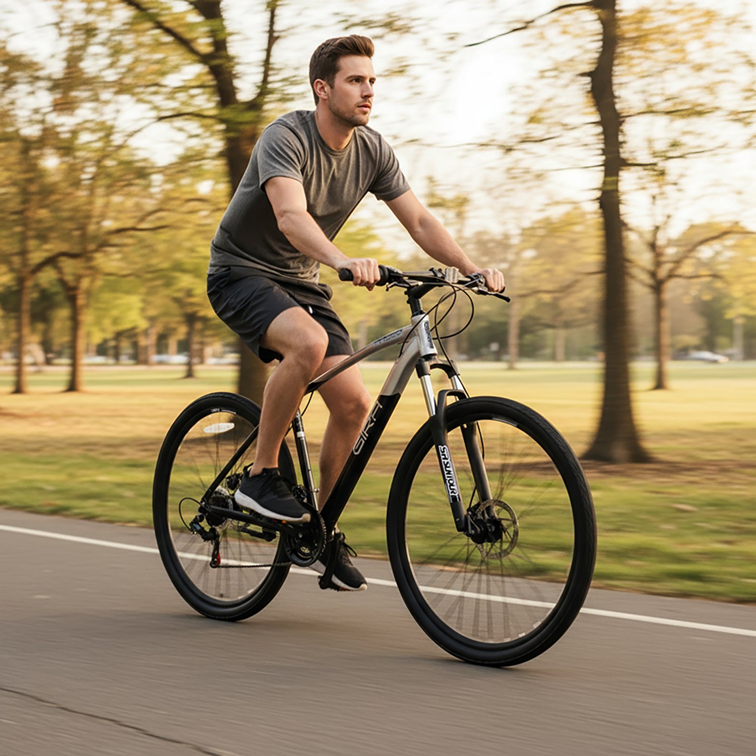 Ozone 500 Men's Gira Paseo 18-Speed 700c Hybrid Bike | Academy