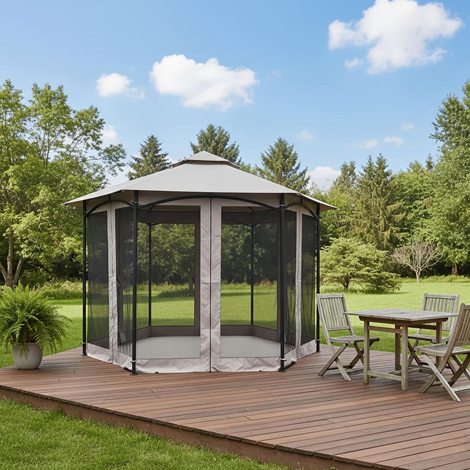 The Shade Semi Permanent Hex Gazebo - view number 5