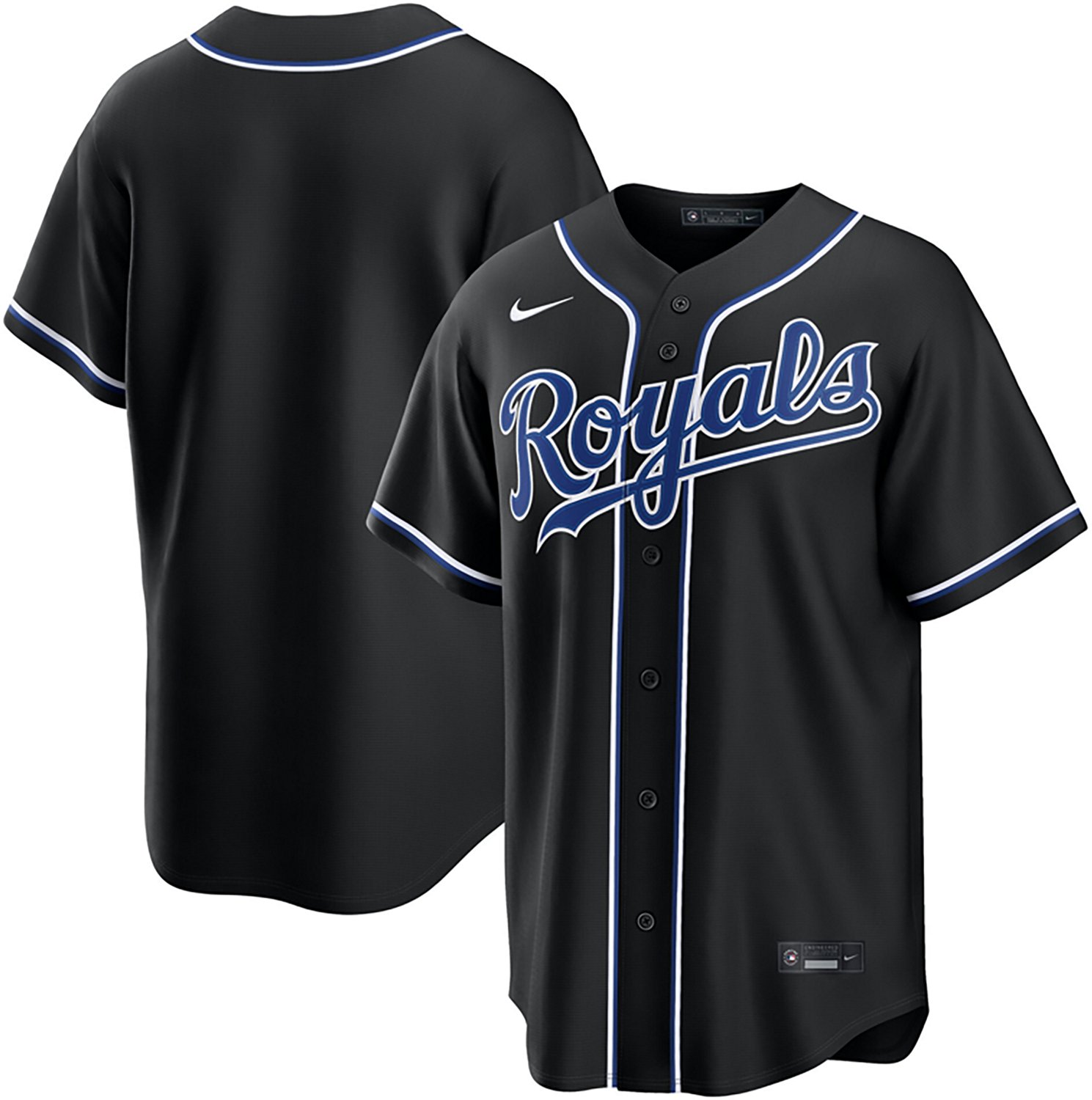 Nike Men's Kansas City Royals Carbon Replica Jersey - view number 3