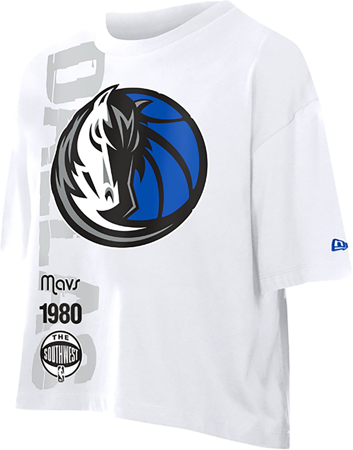 New Era Women's Dallas Mavericks Leisure Short Sleeve Boxy Cropped T-shirt - view number 3