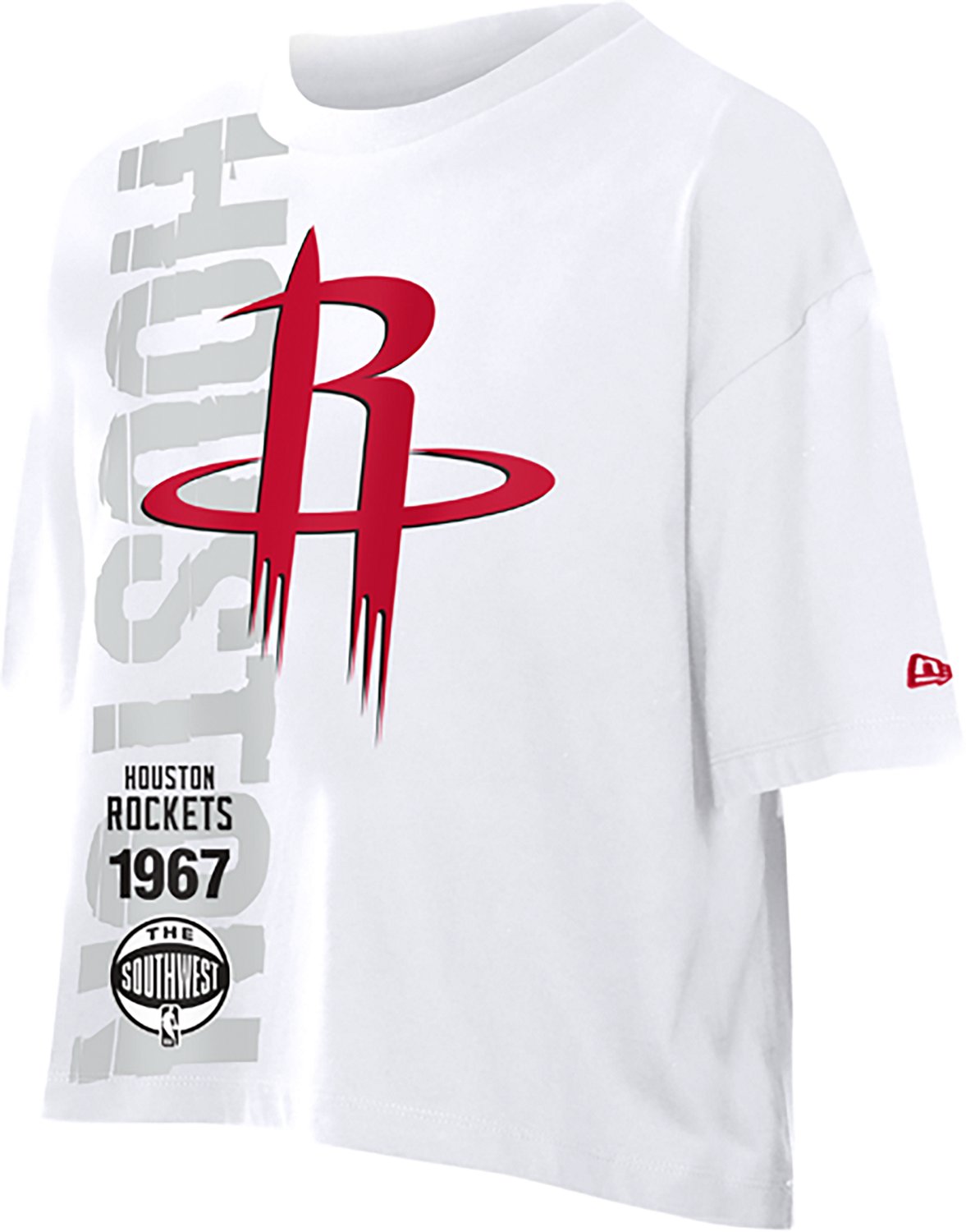 New Era Women's Houston Rockets Leisure Short Sleeve Boxy Cropped T-shirt - view number 3