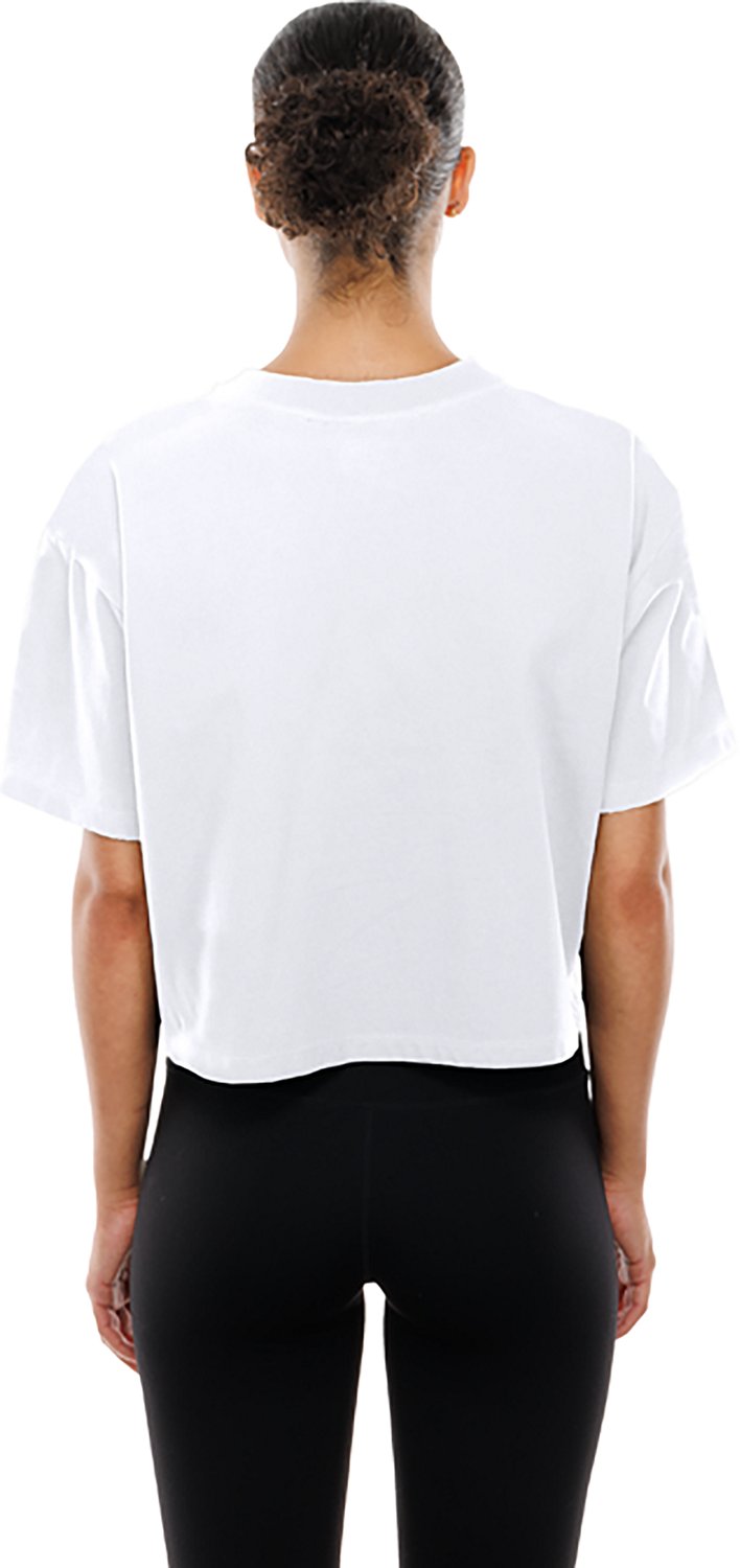 New Era Women's San Antonio Spurs Leisure Short Sleeve Boxy Cropped T-shirt - view number 2