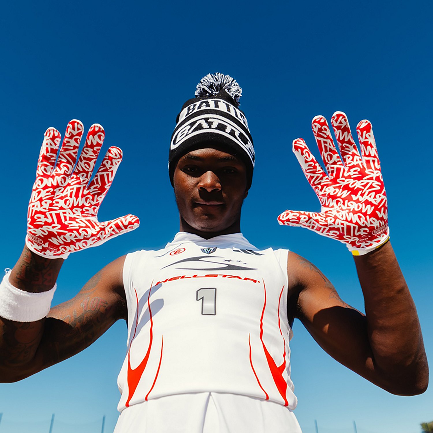 Battle Adults' Lux Doom Speed Football Gloves - view number 2