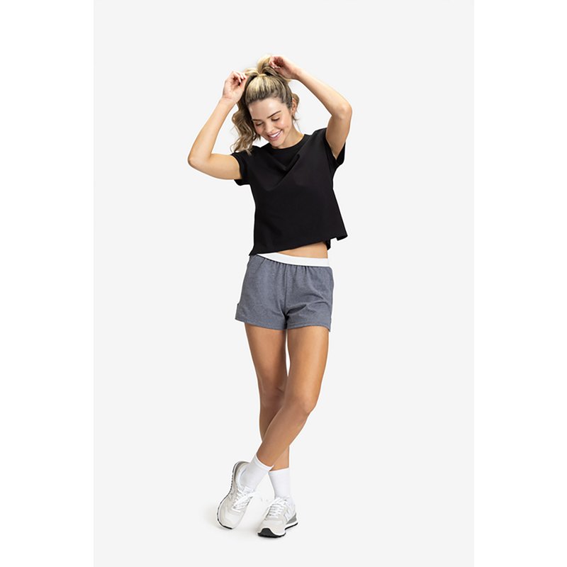 Soffe Junior's Authentic Shorts, Women's, Medium, Grey Heather