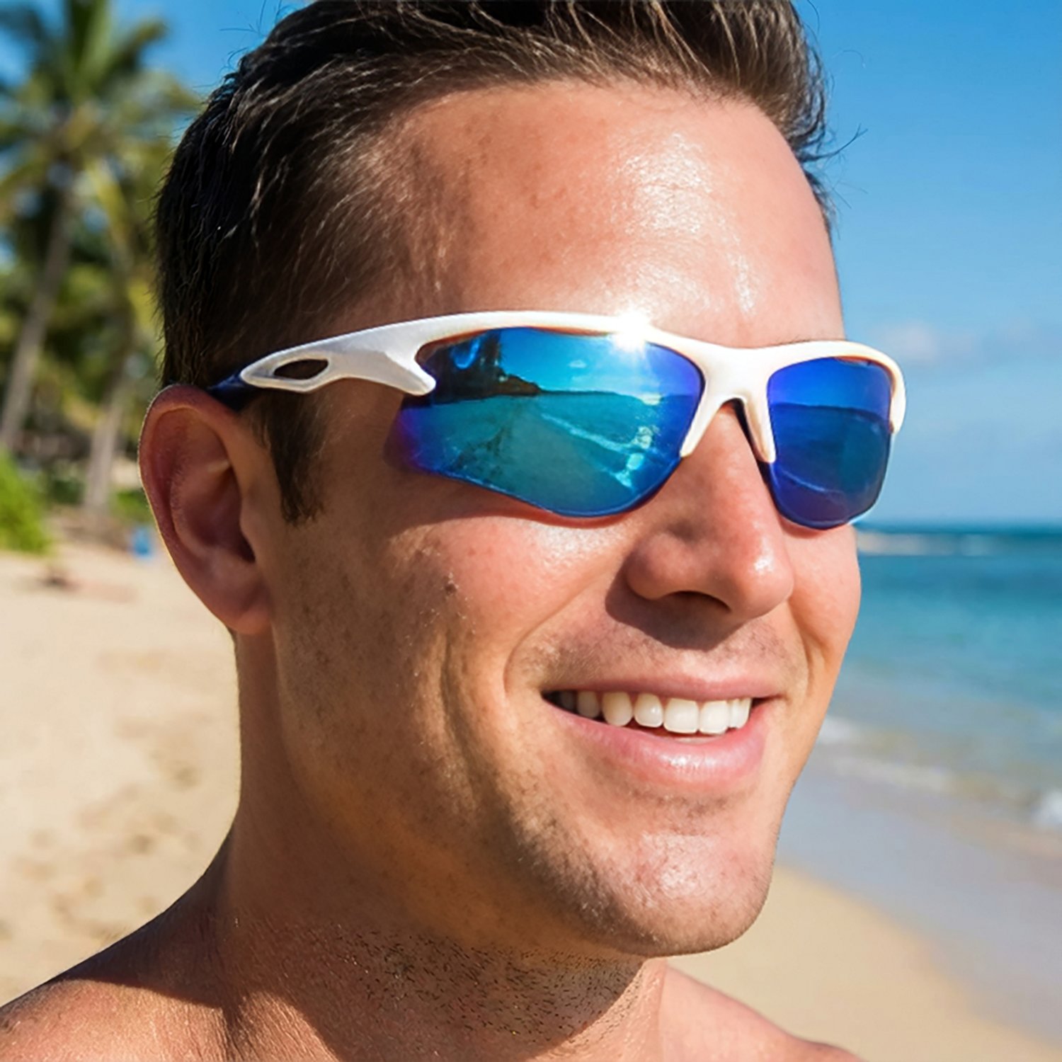 Maverick Plastic Vented Blade Polarized Sunglasses                                                                               - view number 3