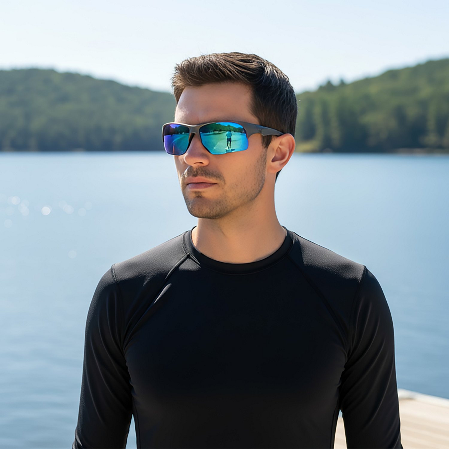 PUGS Adults' Flex Blade Polarized Wrap-Around Sunglasses - view number 2