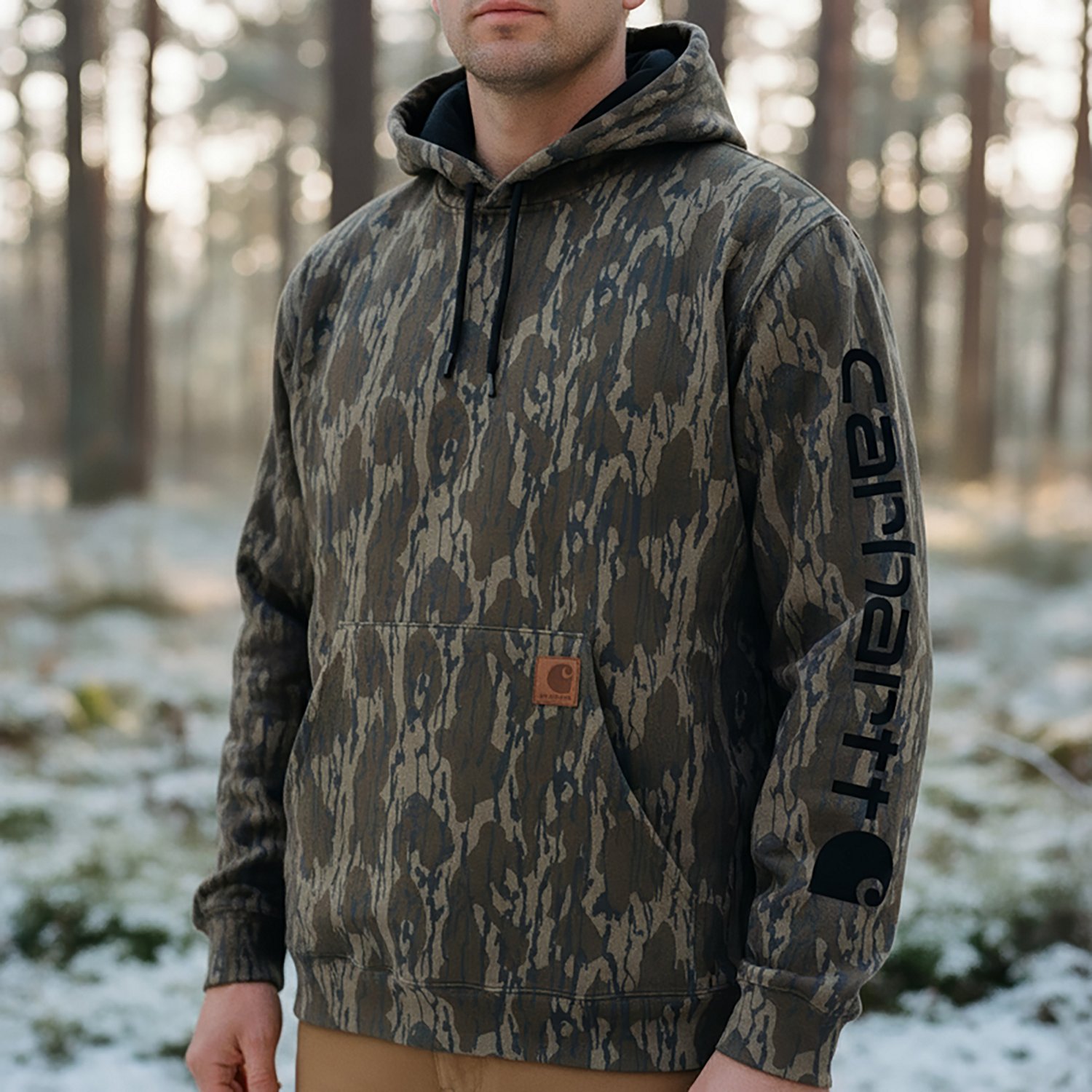 Carhartt Men's Loose Fit Camo Hooded Sweatshirt - view number 3