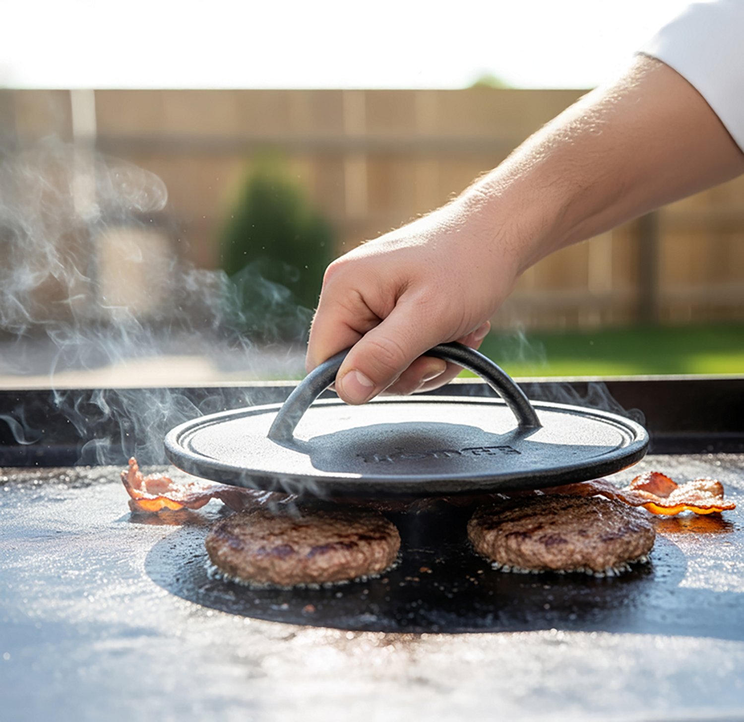Lodge 8in Round Cast Iron Grill Press                                                                                            - view number 4