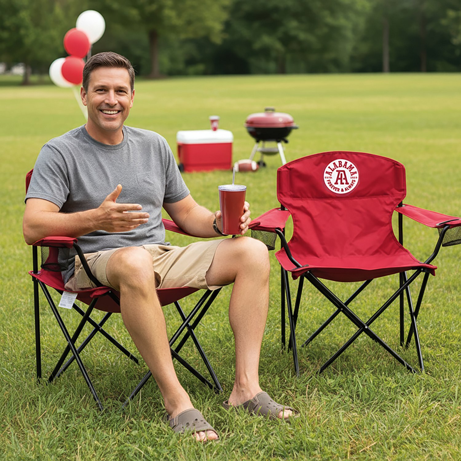 Academy Sports + Outdoors Oversized Alabama Folding Chair                                                                        - view number 4