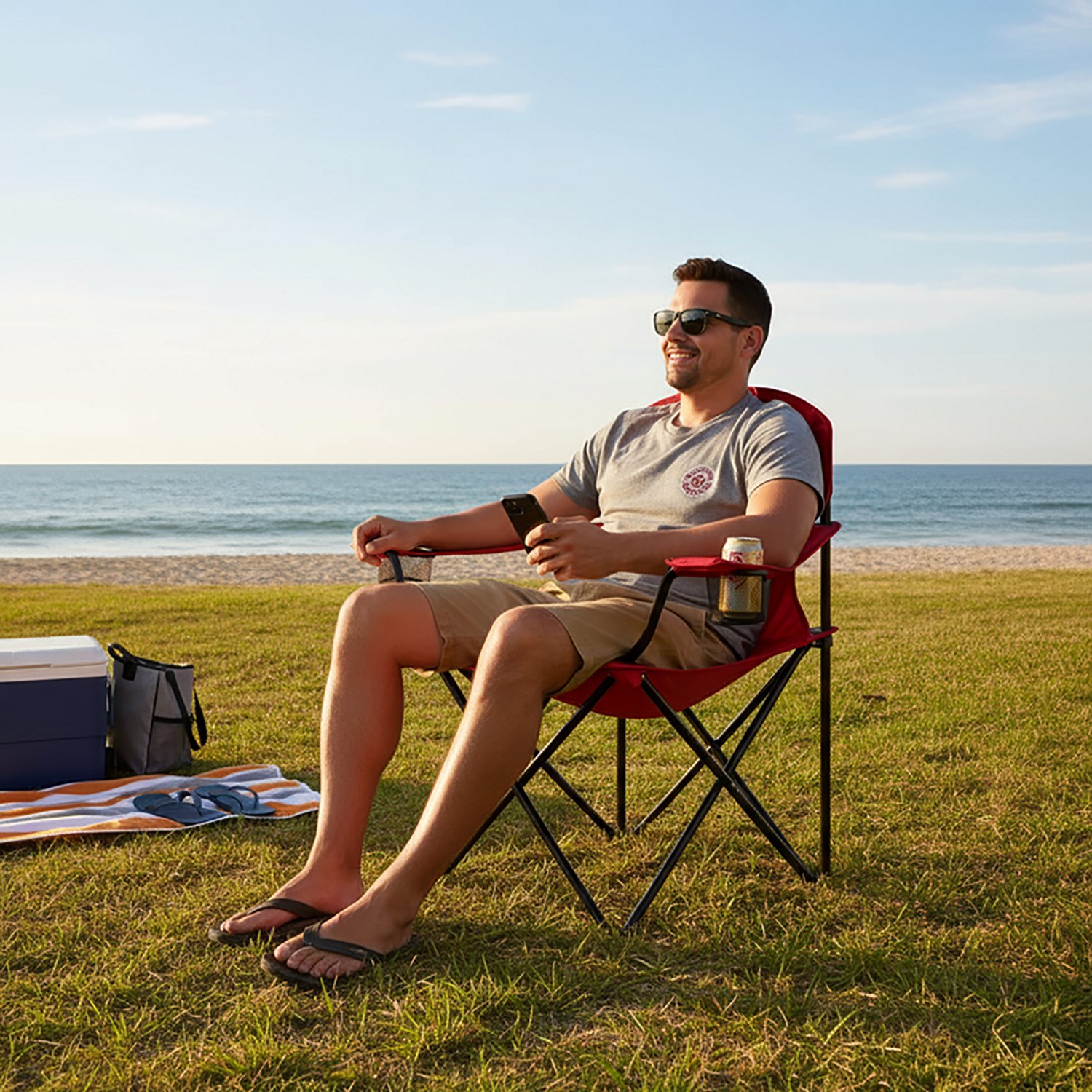 Academy Sports + Outdoors Oversized Mississippi Folding Chair                                                                    - view number 4